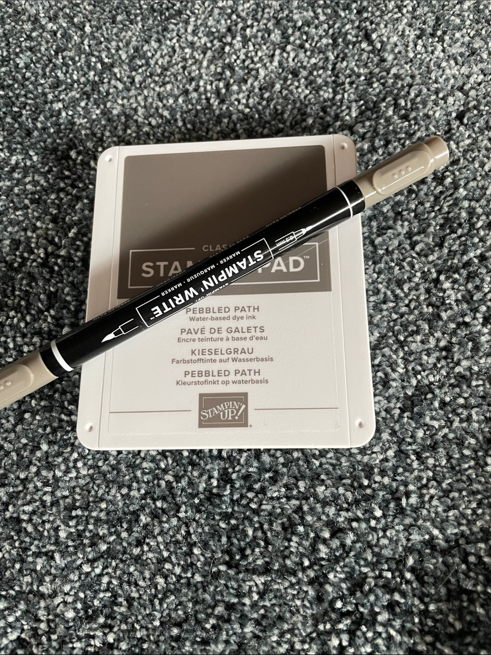 Stampin' Up! Pebbled Path Ink Pad & Matching Marker - Taupe Gray